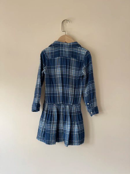 藍色格紋襯衫洋裝 image 1 of 0