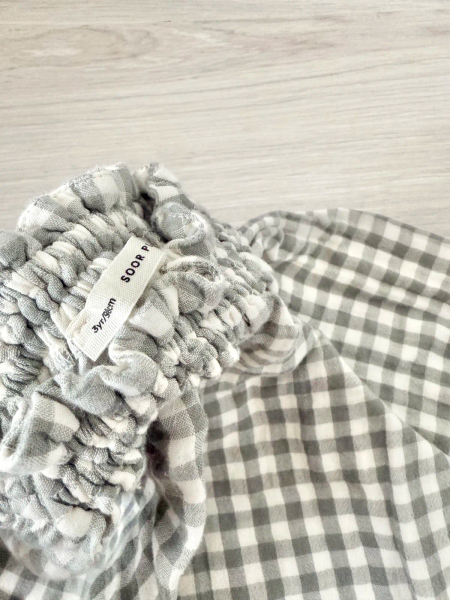 Imelda Cotton Muslin Gingham Blouse - Ecru image 1 of 0