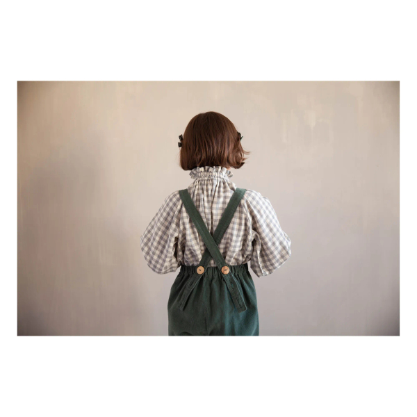 Imelda Cotton Muslin Gingham Blouse - Ecru image 1 of 0