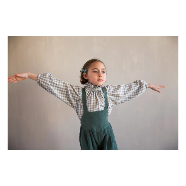 Imelda Cotton Muslin Gingham Blouse - Ecru image 1 of 0