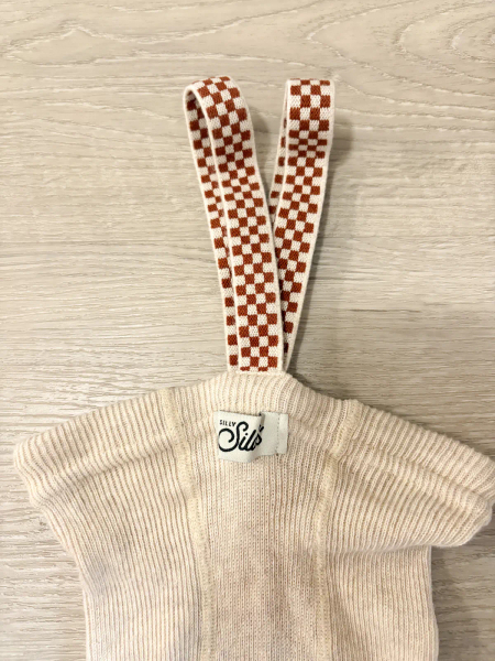 棋盤格肩帶吊帶褲 image 1 of 0