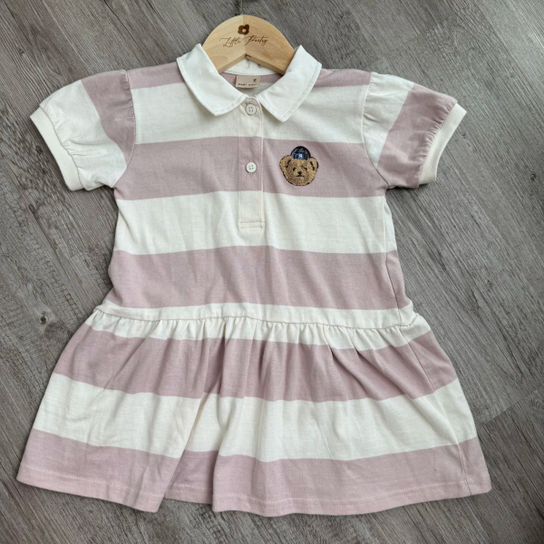 小熊條紋連身裙 image 1 of 0