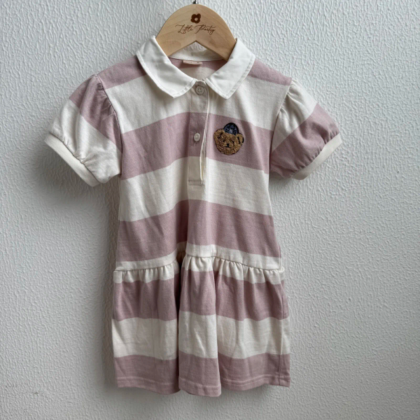 小熊條紋連身裙 image 1 of 0