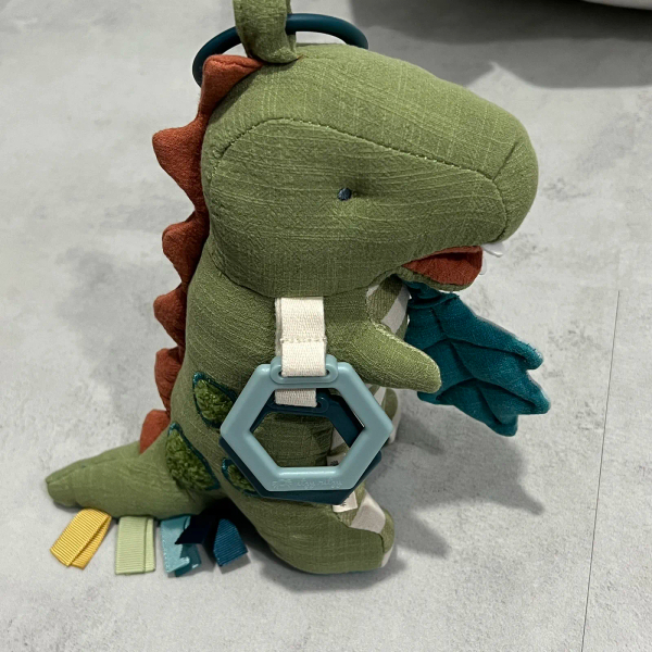 美國 Itzy Ritzy 恐龍柔棉搖鈴玩偶  image 1 of 0