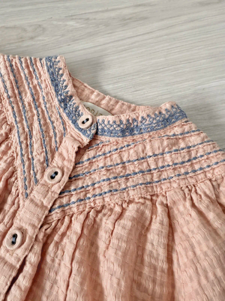 Light Pink Organic Seersucker Voile Essential Blouse image 1 of 0