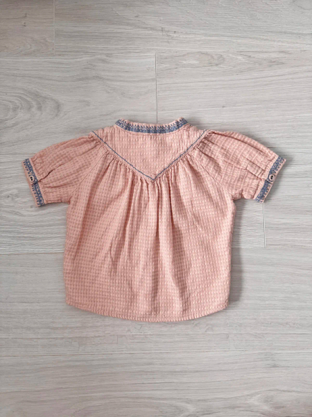 Light Pink Organic Seersucker Voile Essential Blouse image 1 of 0