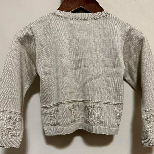 Celine 奶茶色經典logo 90cm 針織外套 image 1 of 0
