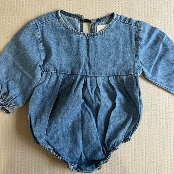 牛仔柔軟連身衣 image 1 of 0
