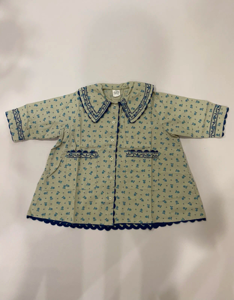 Clara Shirt Dress - Pansy Garden Willow image 1 of 0