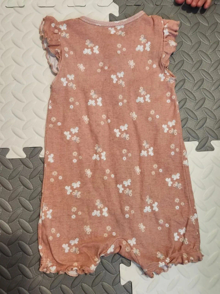 粉橘花朵連身衣 image 1 of 0