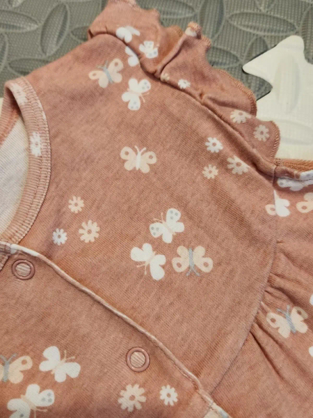 粉橘花朵連身衣 image 1 of 0