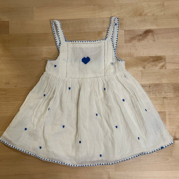 藍色愛心刺繡洋裝 image 1 of 0