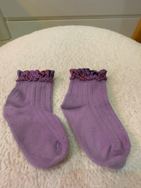 Charlotte Liberty Ruffle Ribbed Ankle Socks	Glycine du Japon	21/23 image 1 of 0