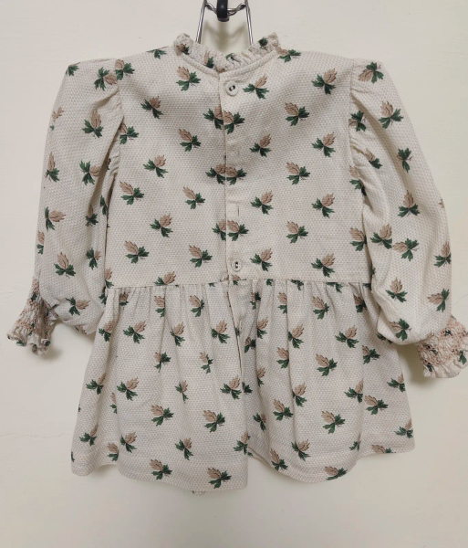 EXCLUSIVE Handsmock Blouse in Hazelnut Flower Print 短版洋裝 image 1 of 0