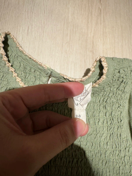 刺繡淺綠洋裝 image 1 of 0