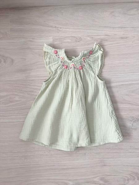 Dress Edith 湖水綠刺繡洋裝 image 1 of 0