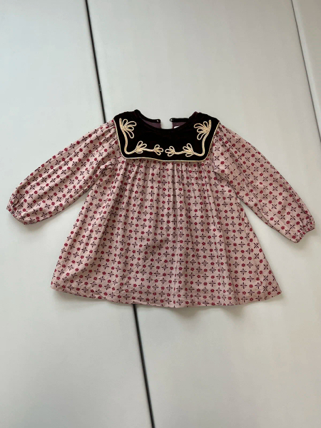 翻領圖騰洋裝 image 1 of 0
