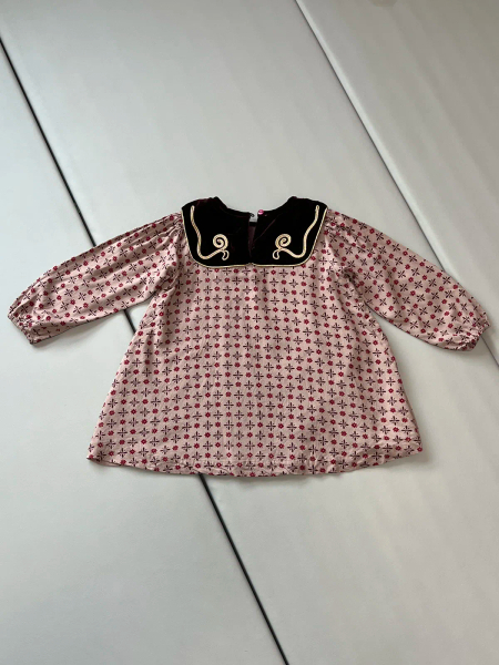 翻領圖騰洋裝 image 1 of 0