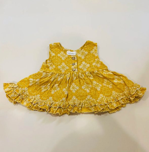 金黃無袖短洋裝 image 1 of 0