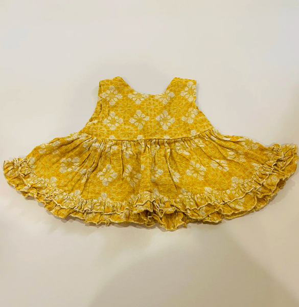 金黃無袖短洋裝 image 1 of 0