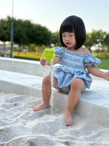 海水藍雕花包屁衣 image 1 of 0