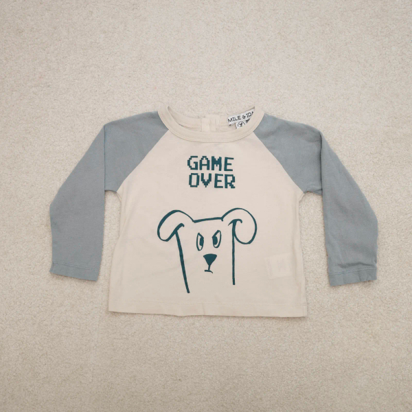Organic Cotton Game Over T-Shirt Light blue 9m image 1 of 0