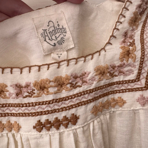 花花刺繡泡泡袖洋裝 image 1 of 0
