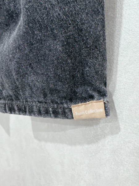 黑色水洗牛仔褲 image 1 of 0