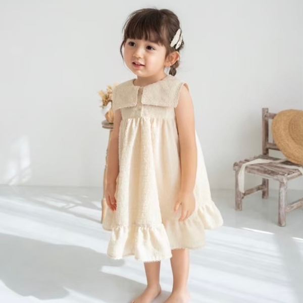 水手方領洋裝 Soufflé dress / custard image 1 of 0