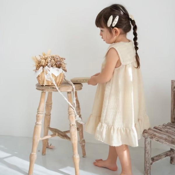 水手方領洋裝 Soufflé dress / custard image 1 of 0