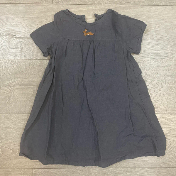 霧藍刺繡洋裝 image 1 of 0