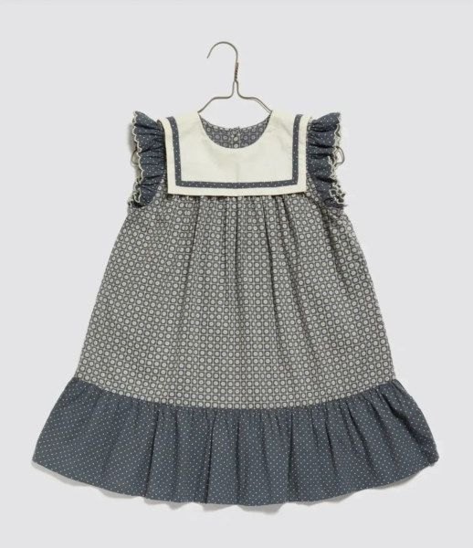 SS25 Nola Dress Tessera Floral海軍領花洋 image 1 of 0
