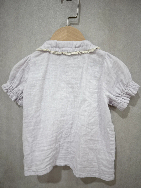 薰衣草紫襯衫短袖上衣 image 1 of 0