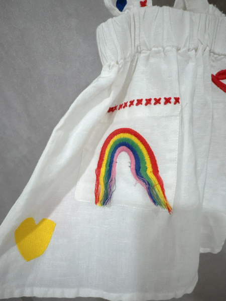 繽紛刺繡彩虹連身裙 image 1 of 0