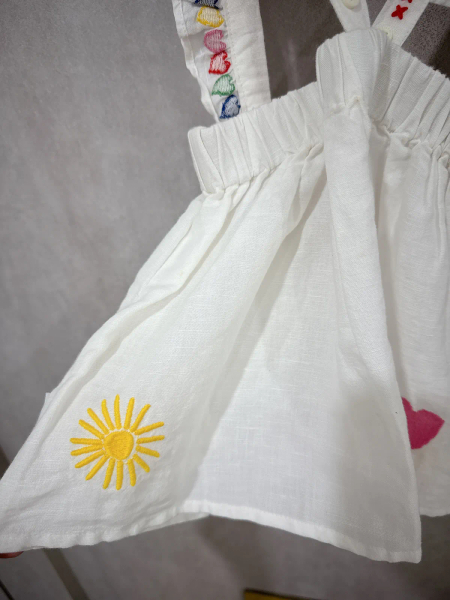 繽紛刺繡彩虹連身裙 image 1 of 0