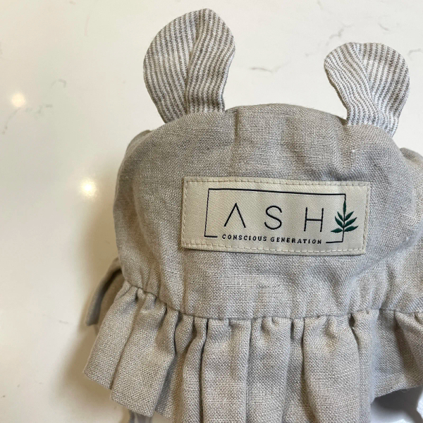 Ash Generation 熊熊漁夫帽 49cm 1-2y尺寸 (帽身布料Neutral/帽耳布料appletree/滾邊帽簷) image 1 of 0