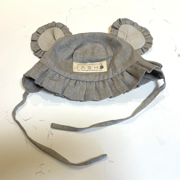 Ash Generation無尾熊漁夫帽 51cm 2-5y尺寸 (帽身布料Pinetree/帽耳布料neutral/滾邊帽簷) image 1 of 0