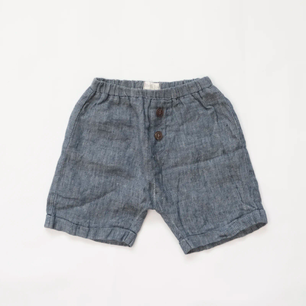 牛仔刷色軟棉短褲 image 1 of 0