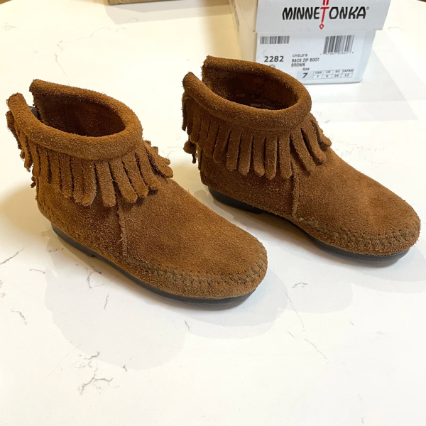 Minnetonka Boots 手工流蘇短靴 焦糖棕US7 image 1 of 0