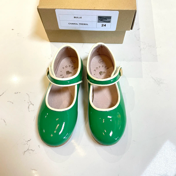 POPPEE 滾邊瑪莉珍鞋 漆皮綠 24 image 1 of 0