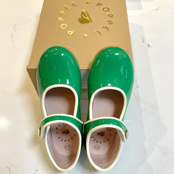 POPPEE 滾邊瑪莉珍鞋 漆皮綠 24 image 1 of 0