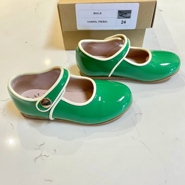 POPPEE 滾邊瑪莉珍鞋 漆皮綠 24 image 1 of 0