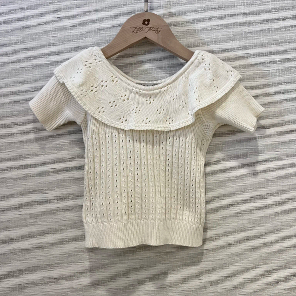 白色針織ㄕㄤˋ ㄧ image 1 of 0