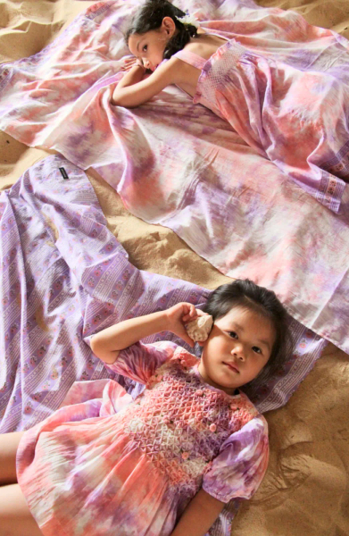 Handsmock Blouse - Violet Tie Dye 手染上衣 image 1 of 0