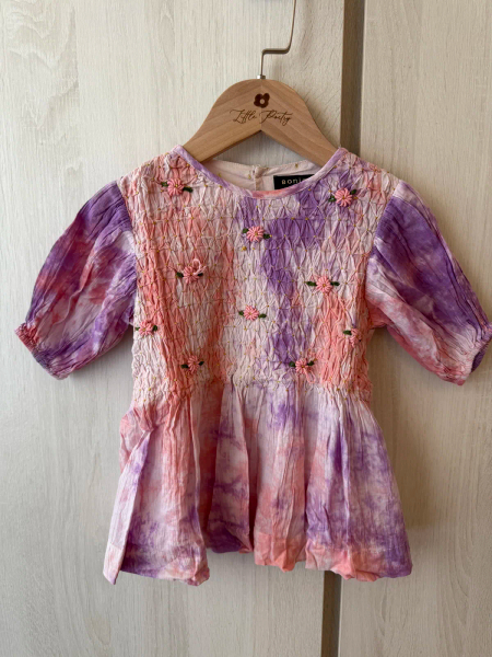Handsmock Blouse - Violet Tie Dye 手染上衣 image 1 of 0