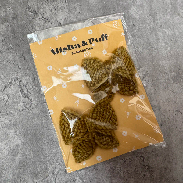 Baby Puff Bow Set - Citron image 1 of 0