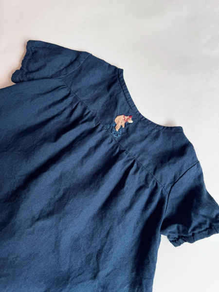 Dress Louise with Short Sleeves-Deep blue image 1 of 0