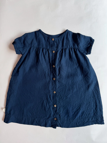 Dress Louise with Short Sleeves-Deep blue image 1 of 0