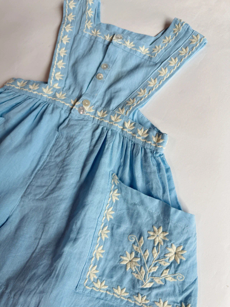 Clara Romper Airy Blue Linen image 1 of 0