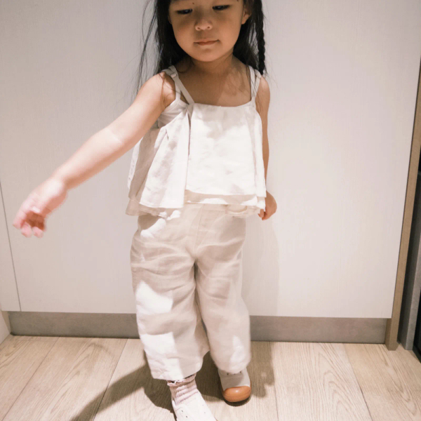 LITTLE LINEN STORIES 荷葉連身褲 Linen Toddler Overall image 1 of 0